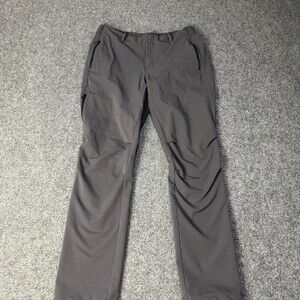 REI Co-op Ski Pants Mens Large Gray Softshell Fleece Lined Gaiter Zip Pockets